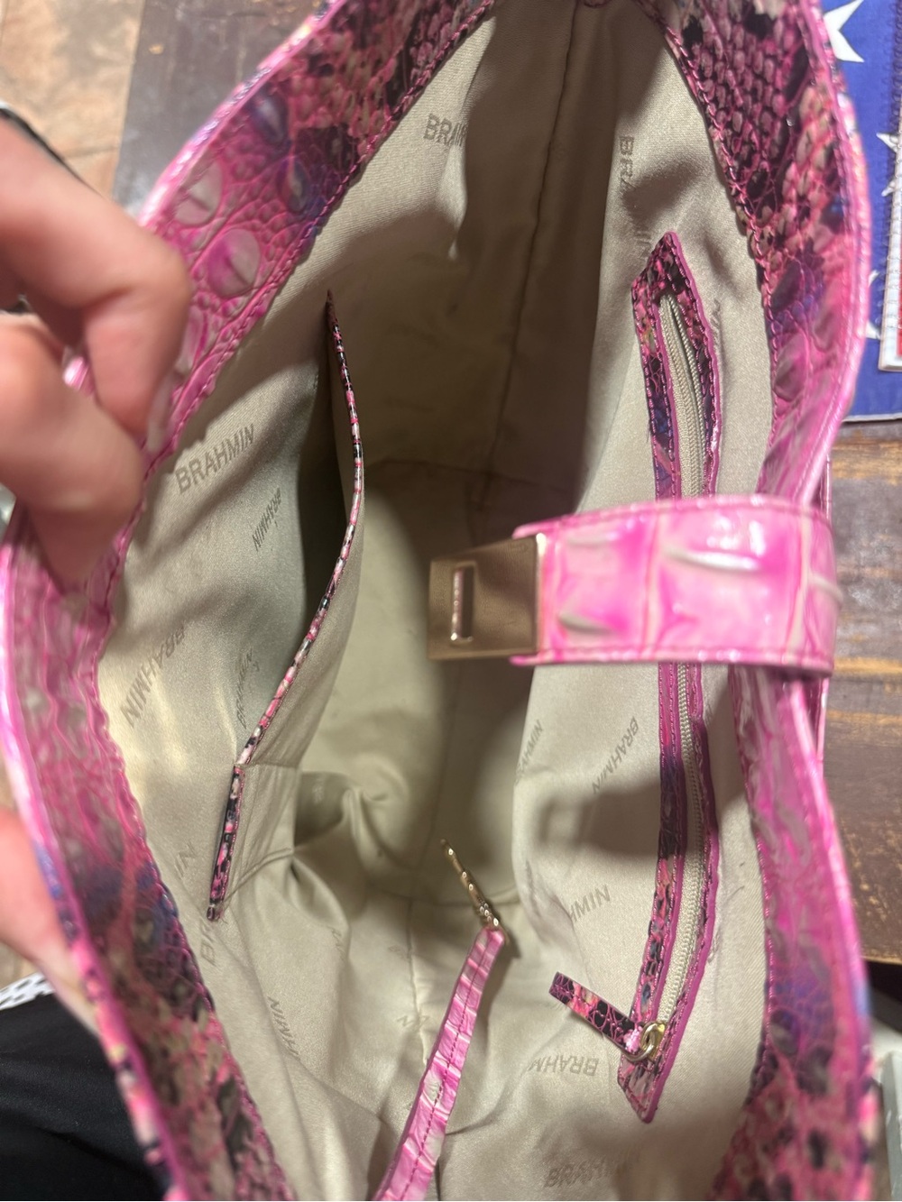 Brahmin Shira- Pink Cobra Ombré - Picture 6 of 6